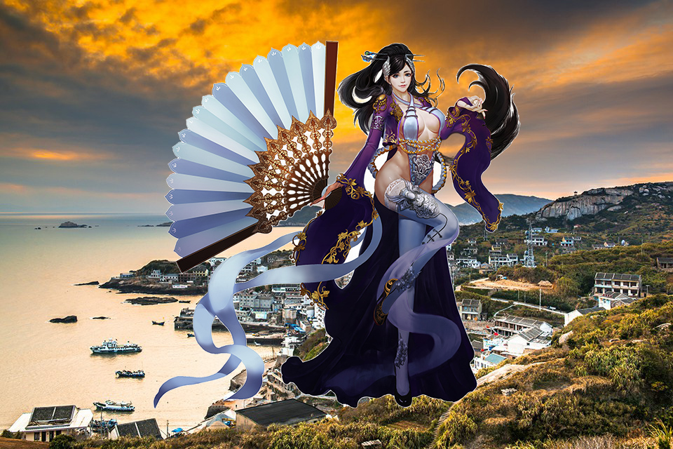 只见大雕揪住花奈,在天空中疾飞。忽然,抵达目的地,一个盘旋松开了爪子。