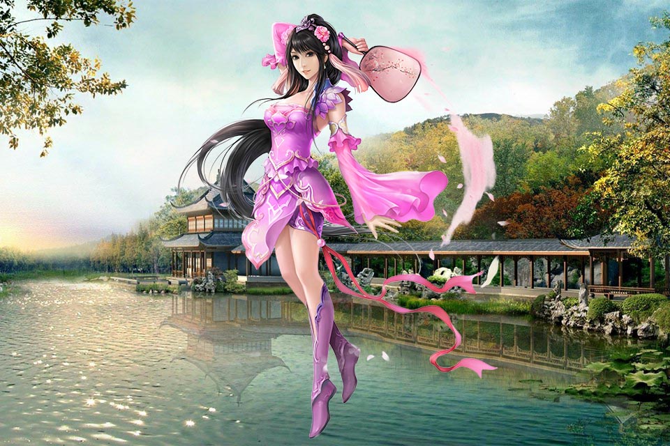 漆黑的夜空，群星璀璨。月亮爬上天空，云雾流动，时而阴翳，时而皎洁。